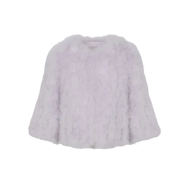 Yves Salomon Short Feather Jacket in Purple | Women | Luxury Shoes 