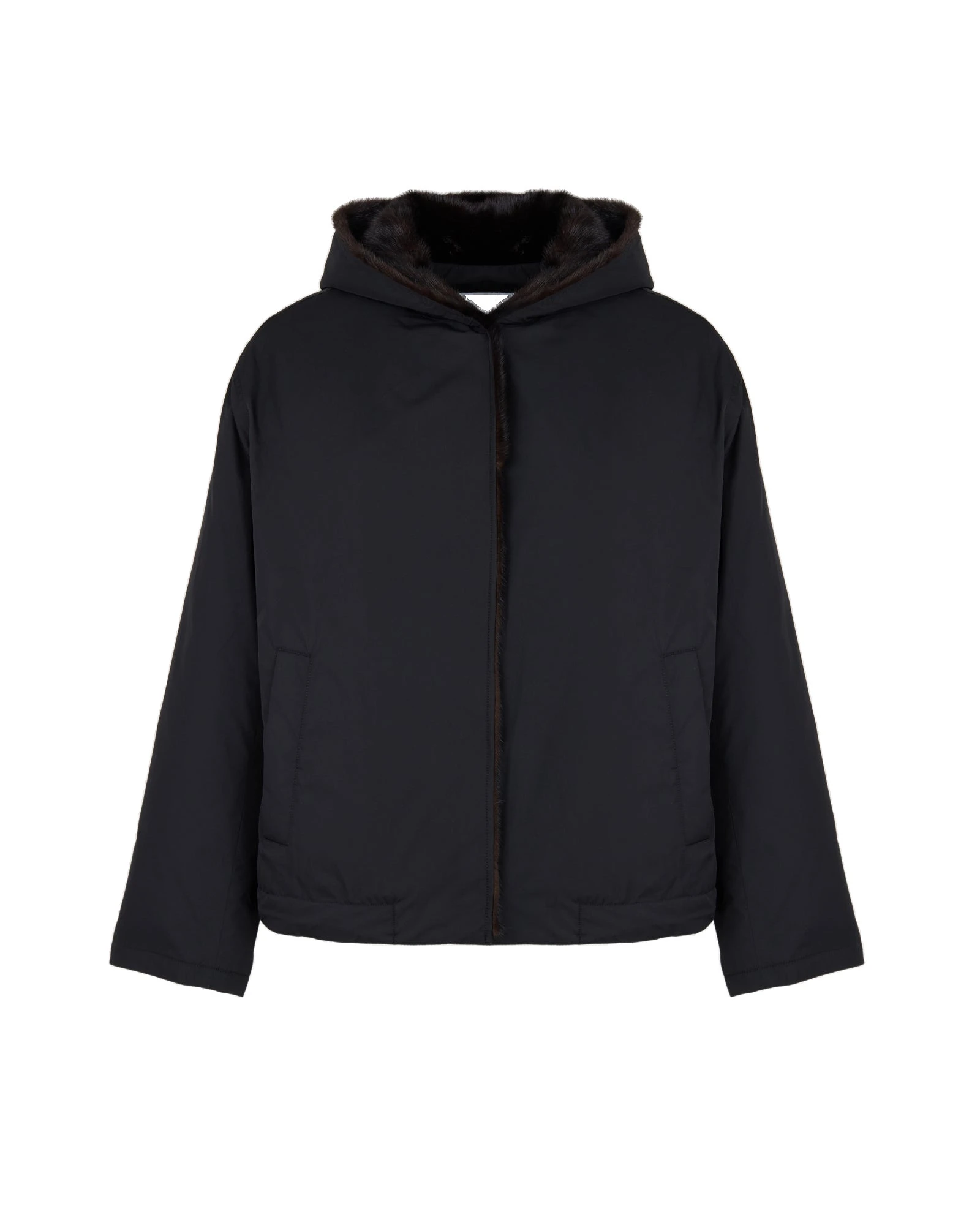 Yves Salomon Short Hooded Down Jacket with Mink Fur Lining in Black Yves Salomon Short Hooded Down Jacket with Mink Fur Lining in Black | Jackets | Luxury Shoes