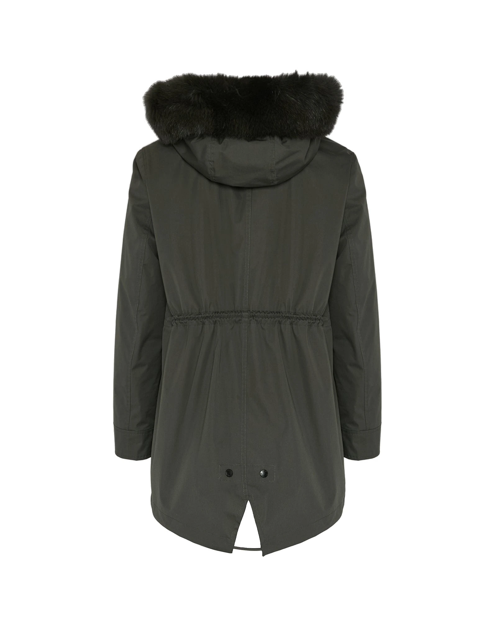 Yves Salomon Short Iconic Waterproof Cotton Parka with Fox and Rabbit Fur in Grey Yves Salomon Short Iconic Waterproof Cotton Parka with Fox and Rabbit Fur in Grey | Jackets | Luxury Shoes