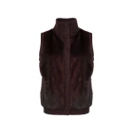Yves Salomon Short Knitted Merino and Mink Gilet in Brown | Women | Luxury Shoes 