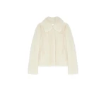 Yves Salomon Short Long-Haired Mink Fur Jacket in White | Women | Luxury Shoes 