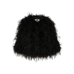 Yves Salomon Short Ostrich Feather Jacket in Black | Women | Luxury Shoes 