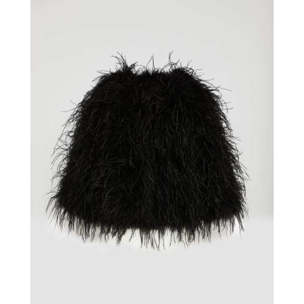 Yves Salomon Short Ostrich Feather Jacket in Black | Jackets | Luxury Shoes 