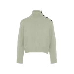 Yves Salomon Short Oversized Knitted Jumper in Light Green | Women | Luxury Shoes 