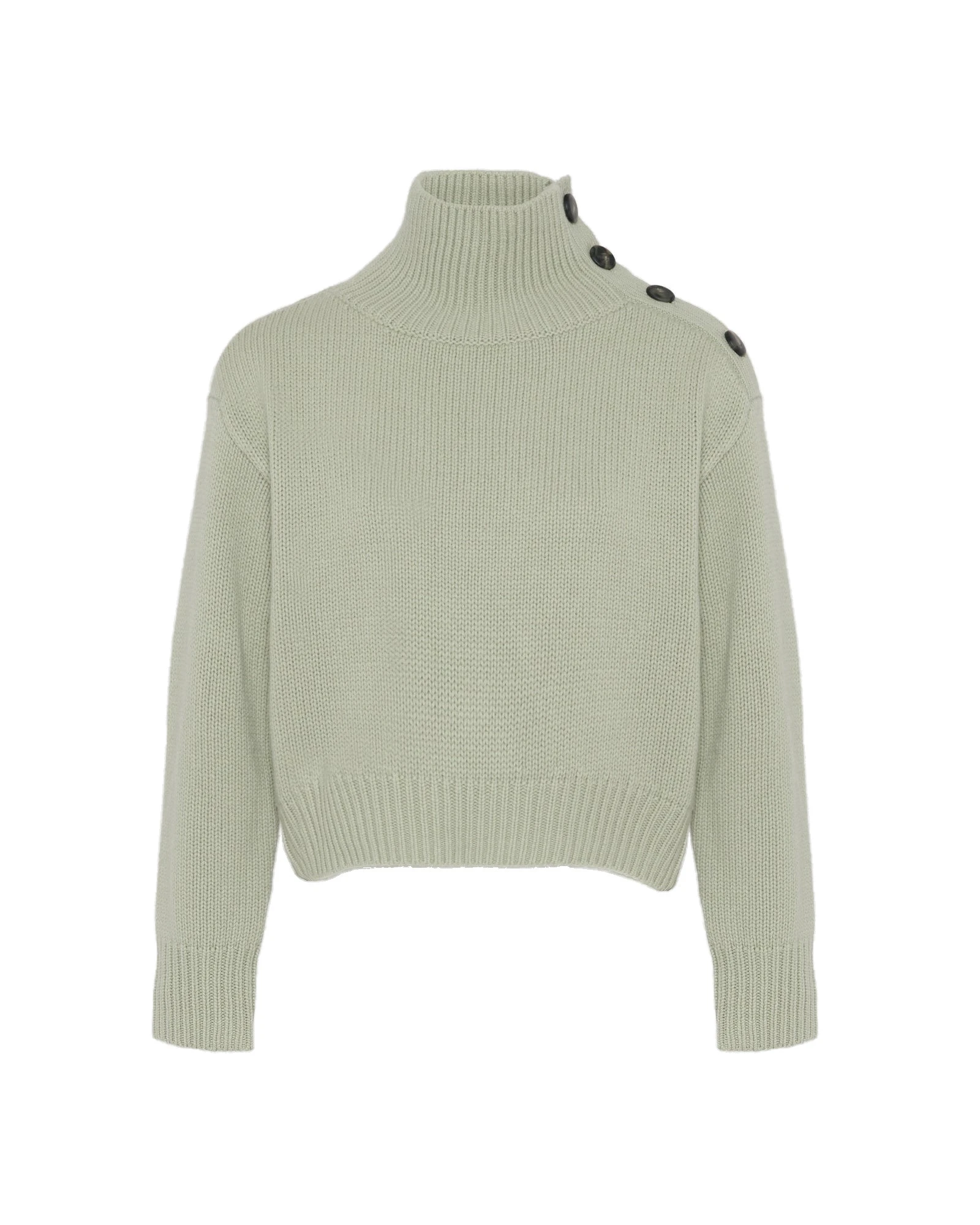 Yves Salomon Short Oversized Knitted Jumper in Light Green Yves Salomon Short Oversized Knitted Jumper in Light Green | Women | Luxury Shoes