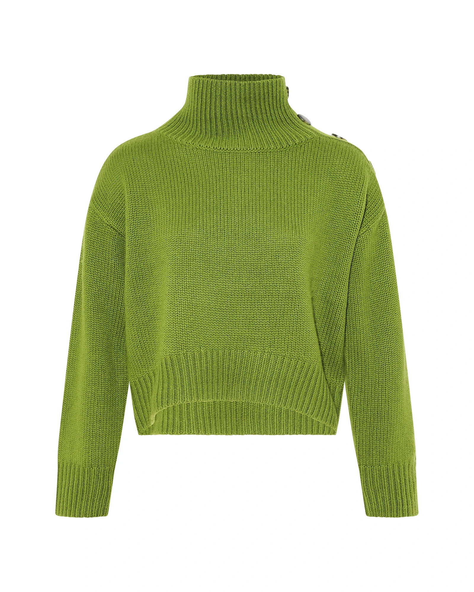 Yves Salomon Short Oversized Knitted Sweater in Green Yves Salomon Short Oversized Knitted Sweater in Green | Women | Luxury Shoes