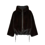 Yves Salomon Short Reversible Water-Repellent Jacket with Mink Fur in Black | Women | Luxury Shoes 