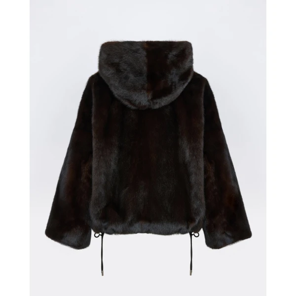 Yves Salomon Short Reversible Water-Repellent Jacket with Mink Fur in Black | Jackets | Luxury Shoes 