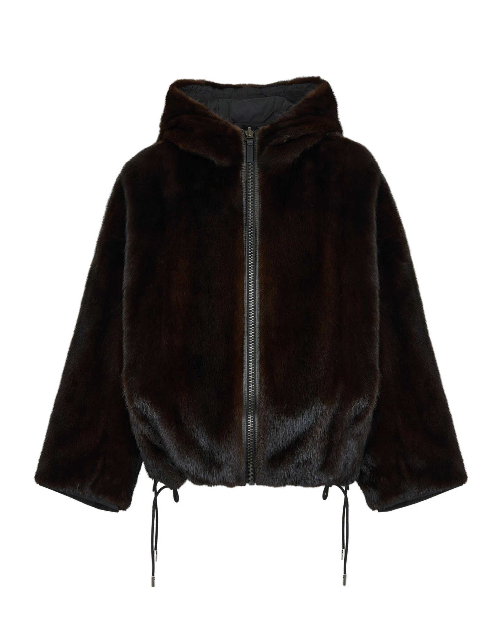 Yves Salomon Short Reversible Water-Repellent Jacket with Mink Fur in Black Yves Salomon Short Reversible Water-Repellent Jacket with Mink Fur in Black | Women | Luxury Shoes