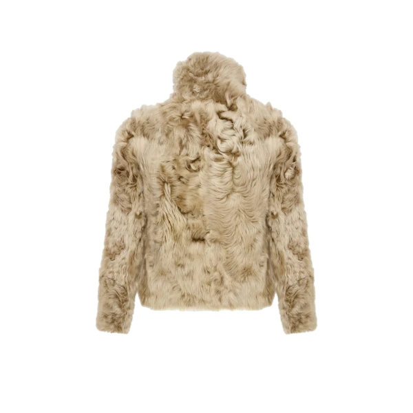 Yves Salomon Short Toscana Lambskin Jacket in Camel | Shearling Jackets | Luxury Shoes 