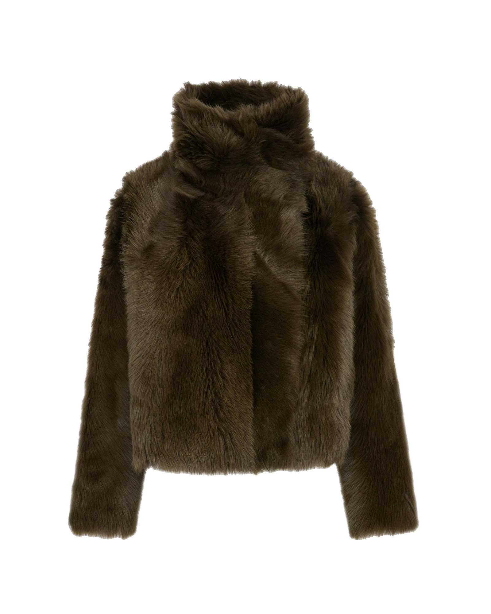 Yves Salomon Short Toscana Lambskin Jacket in Khaki Green Yves Salomon Short Toscana Lambskin Jacket in Khaki Green | Shearling Jackets | Luxury Shoes