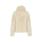 Yves Salomon Short Toscana Lambskin Jacket in White | Shearling Jackets | Luxury Shoes 