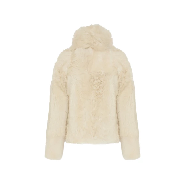 Short Toscana Lambskin Jacket in White