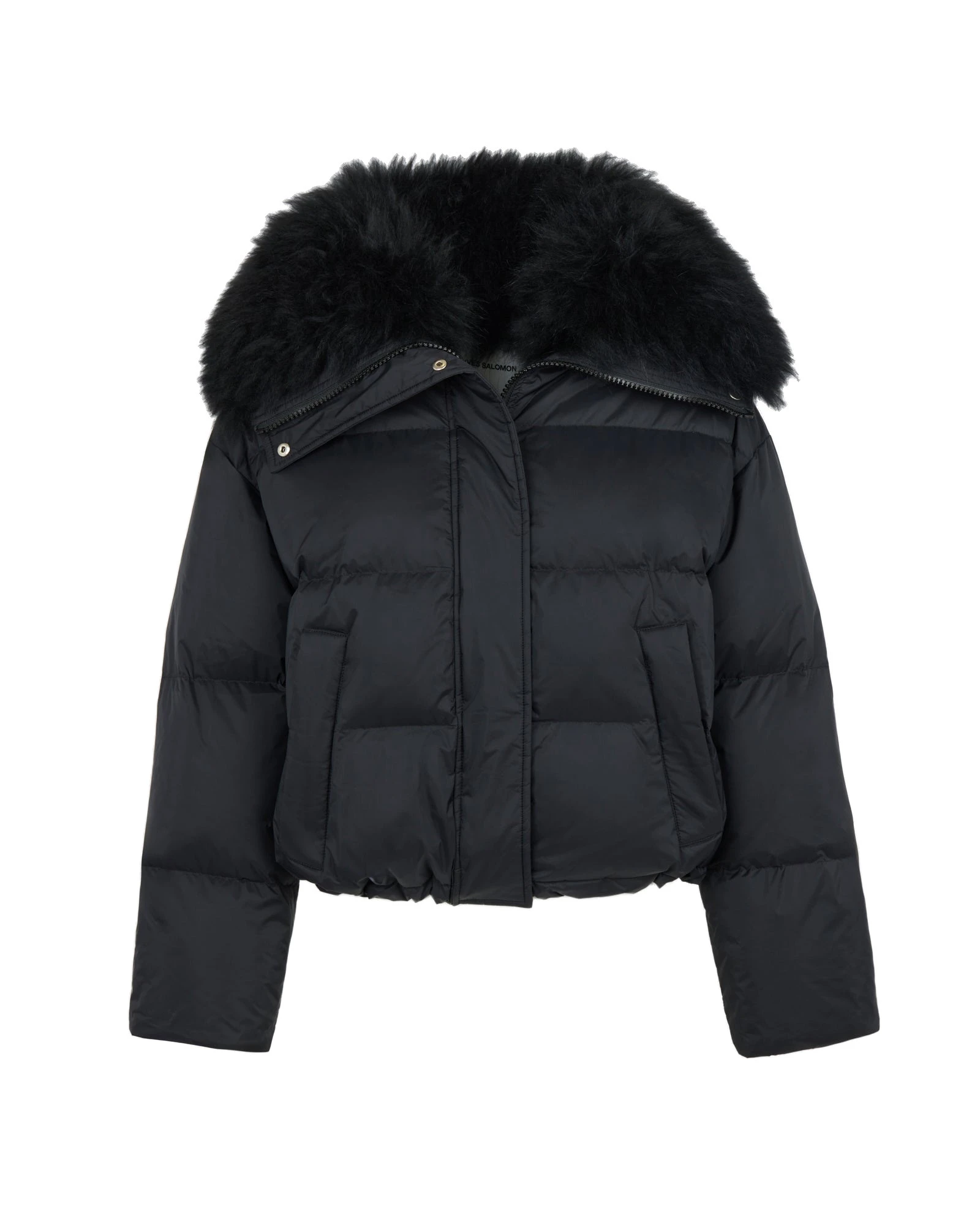Yves Salomon Short Waterproof Down Jacket with Airy Lambswool Trim in Black Yves Salomon Short Waterproof Down Jacket with Airy Lambswool Trim in Black | Jackets | Luxury Shoes