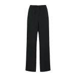 Yves Salomon Silk Crepe Palazzo Trousers in Black | Women | Luxury Shoes 