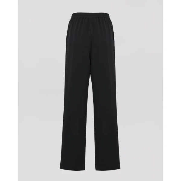 Yves Salomon Silk Crepe Palazzo Trousers in Black | Wide leg pants | Luxury Shoes 