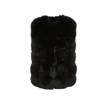 Yves Salomon Sleeveless Fox Fur Vest in Black | Women | Luxury Shoes 
