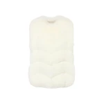 Yves Salomon Sleeveless Fox Fur Vest in White | Women | Luxury Shoes 