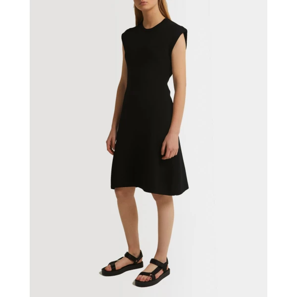 Yves Salomon Sleeveless Stretch Knit Mini Dress in Black | Mini Dresses | Luxury Shoes 