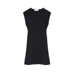Yves Salomon Sleeveless Stretch Knit Mini Dress in Black | Women | Luxury Shoes 