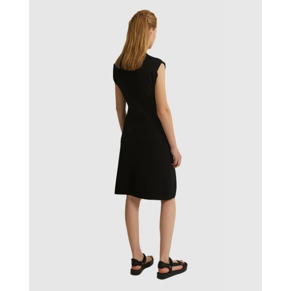 Yves Salomon Sleeveless Stretch Knit Mini Dress in Black | Mini Dresses | Luxury Shoes 