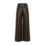 Yves Salomon Straight Lamb Leather Trousers in Brown | Women | Luxury Shoes 