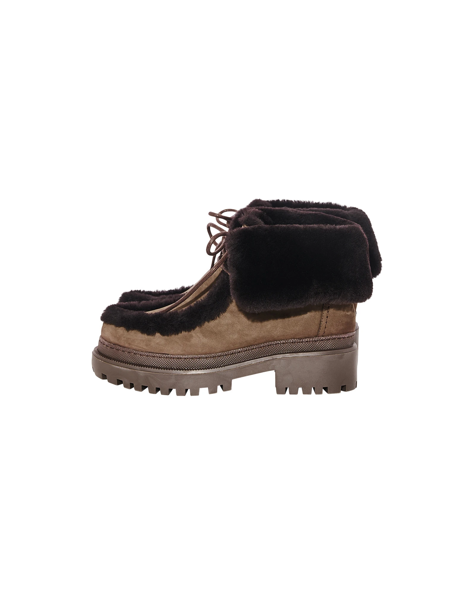 Yves Salomon Suede and Brushed Merinillo Lambskin Ankle Boots in Brown Yves Salomon Suede and Brushed Merinillo Lambskin Ankle Boots in Brown | Boots | Luxury Shoes
