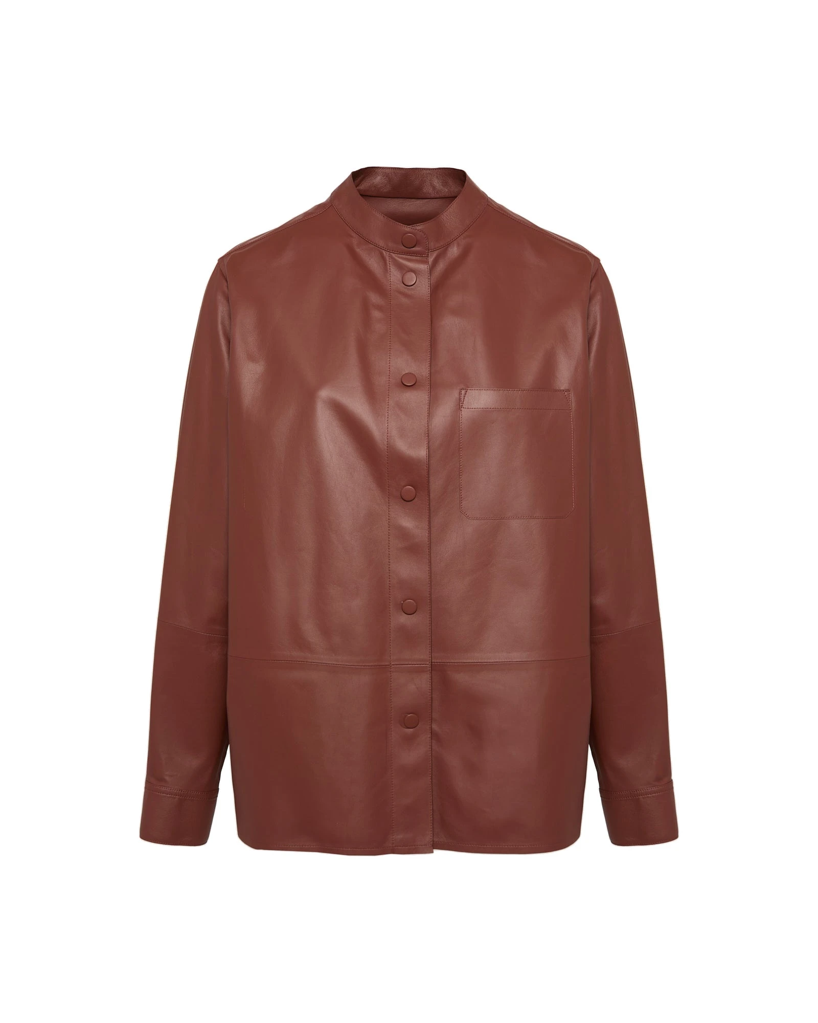 Yves Salomon Supple Lambskin Shirt in Bordeaux Yves Salomon Supple Lambskin Shirt in Bordeaux | Women | Luxury Shoes