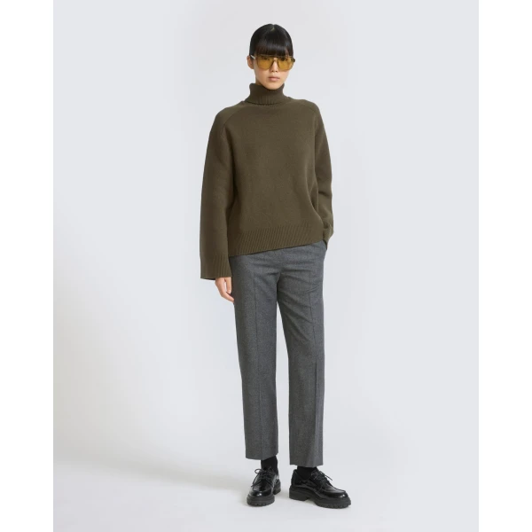 Yves Salomon Tailored Cashmere Wool Suit Trousers in Grey | Pants | Luxury Shoes 