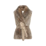 Yves Salomon Toscana Lamb Fur-Effect Sleeveless Gilet in Grey | Vests | Luxury Shoes 