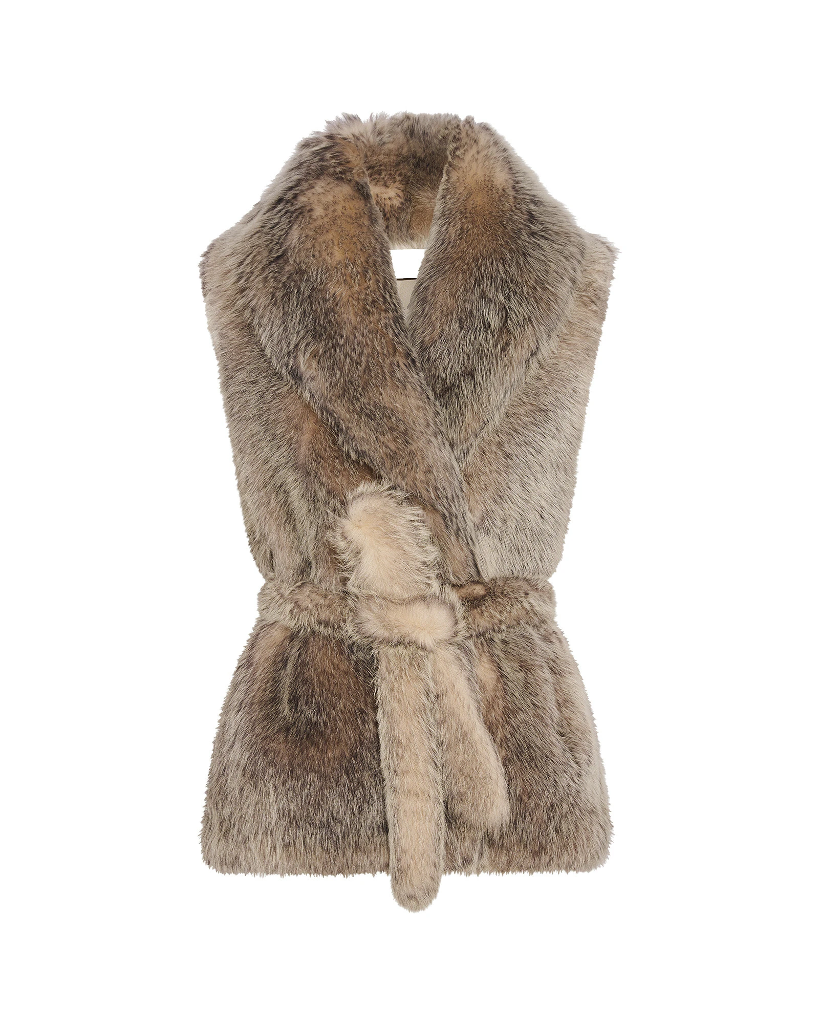 Yves Salomon Toscana Lamb Fur-Effect Sleeveless Gilet in Grey Yves Salomon Toscana Lamb Fur-Effect Sleeveless Gilet in Grey | Vests | Luxury Shoes