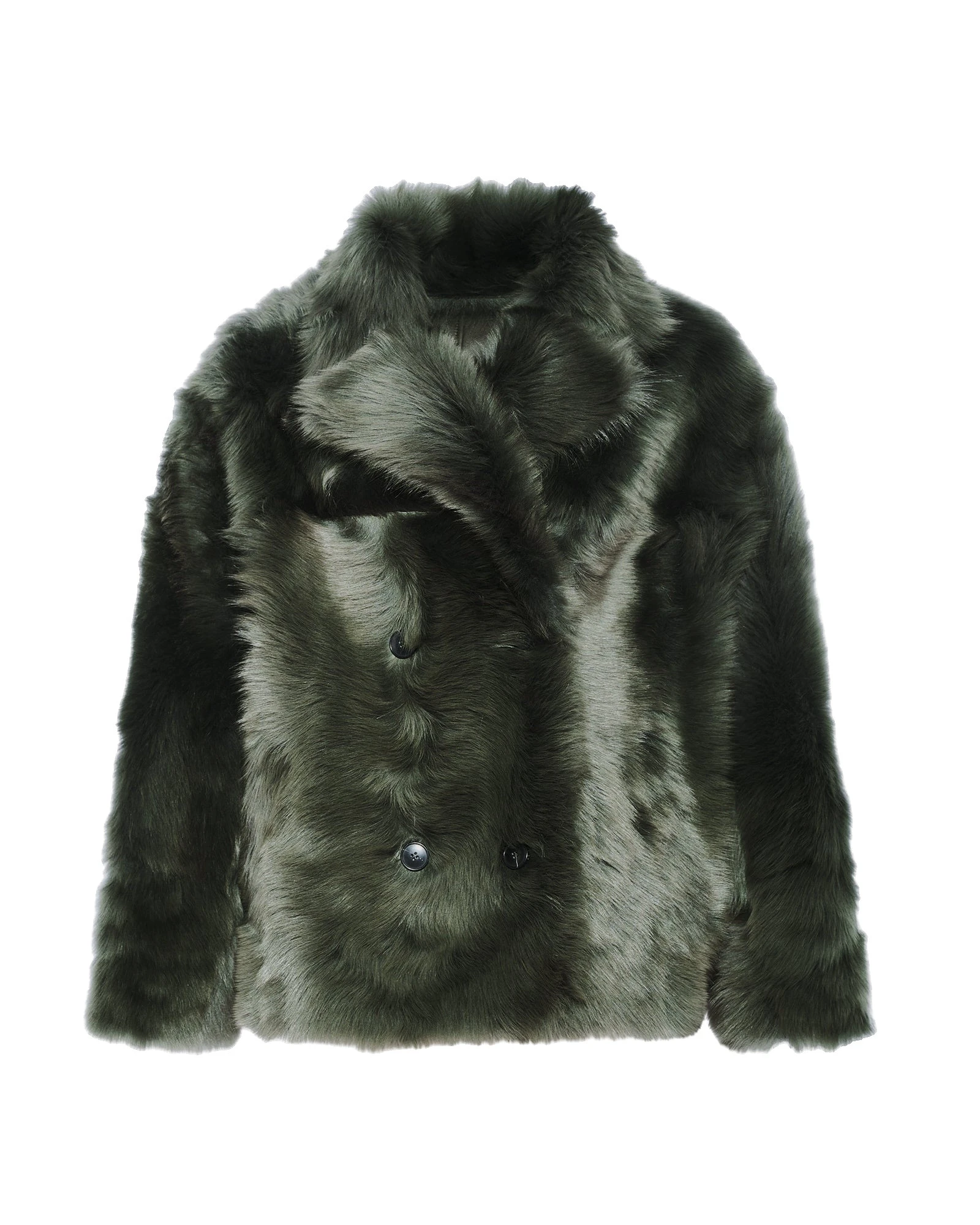 Yves Salomon Toscana Lambskin Shearling Pea Coat in Dark Green Yves Salomon Toscana Lambskin Shearling Pea Coat in Dark Green | Shearling Coat | Luxury Shoes