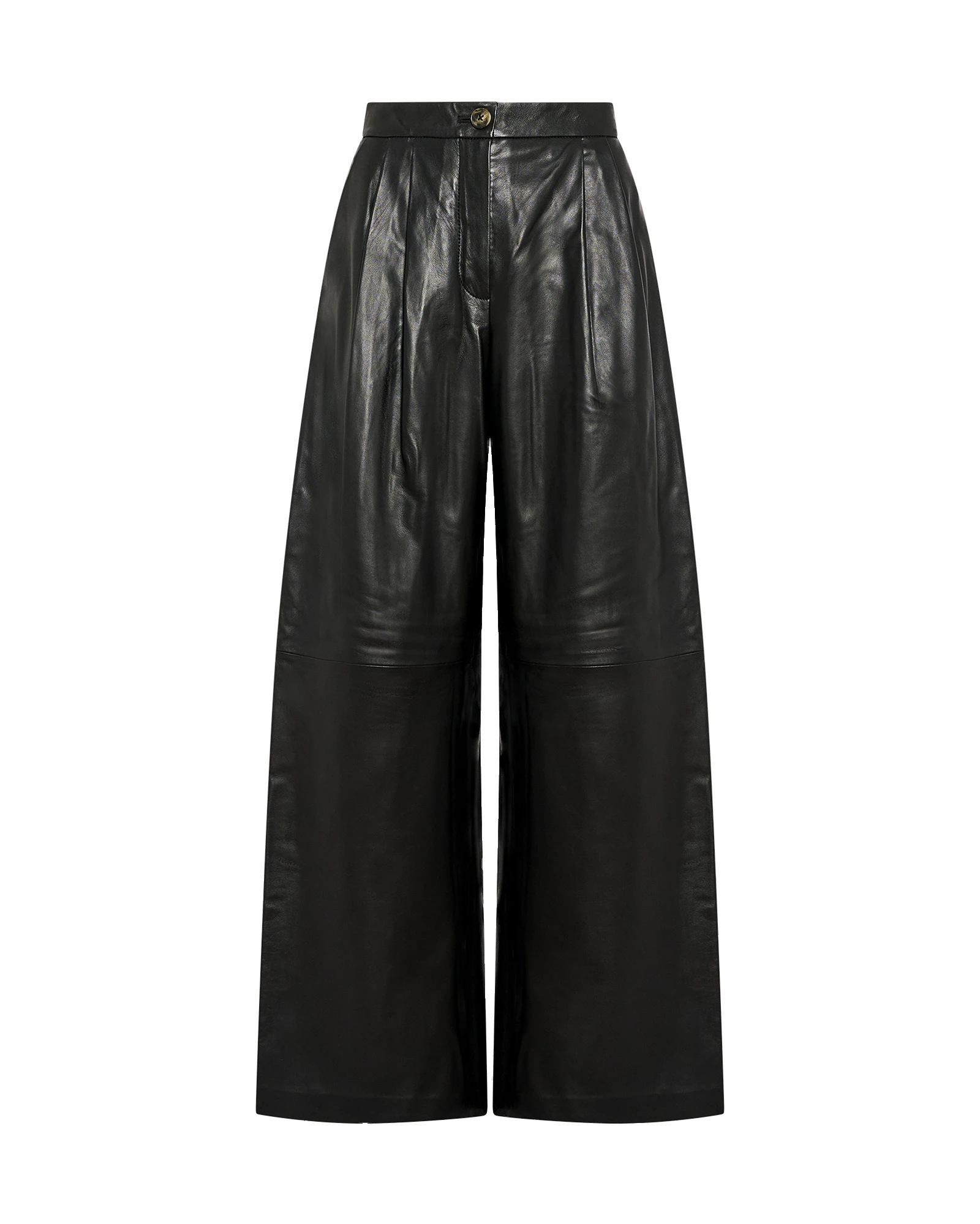 Yves Salomon Wide Lambskin Leather Trousers in Black Yves Salomon Wide Lambskin Leather Trousers in Black | Wide leg pants | Luxury Shoes