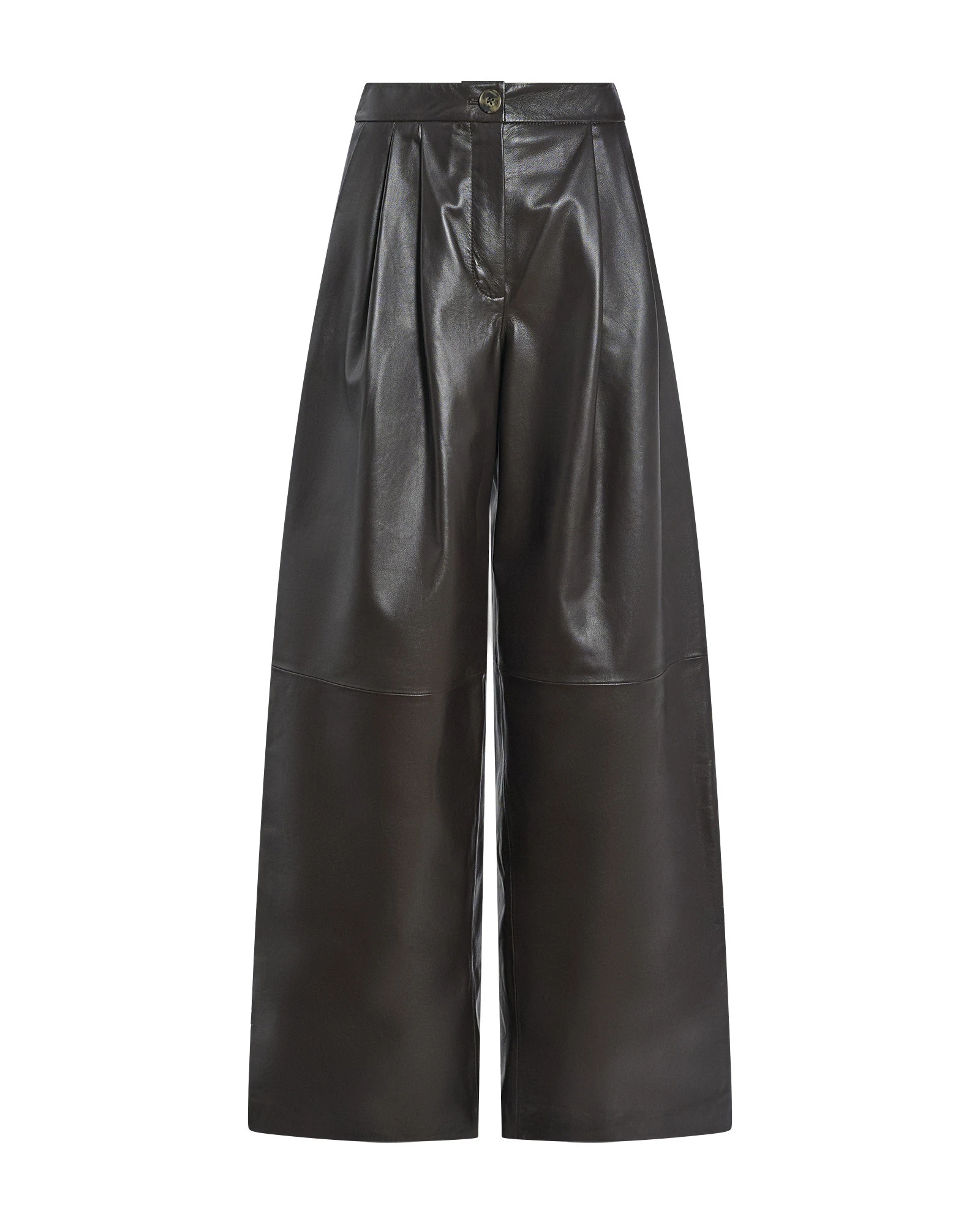 Yves Salomon Wide Lambskin Leather Trousers in Brown Yves Salomon Wide Lambskin Leather Trousers in Brown | Wide leg pants | Luxury Shoes