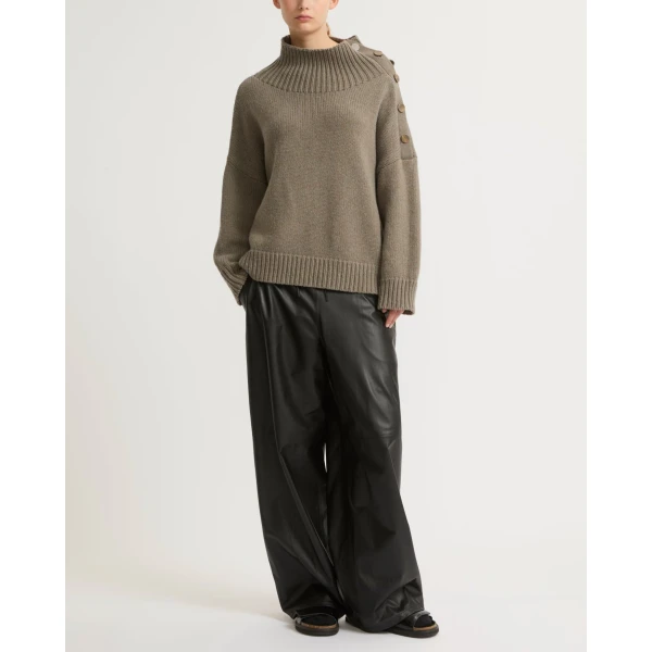 Yves Salomon Wide-Leg Trousers in Thin Lambskin Leather in Black | Wide leg pants | Luxury Shoes 