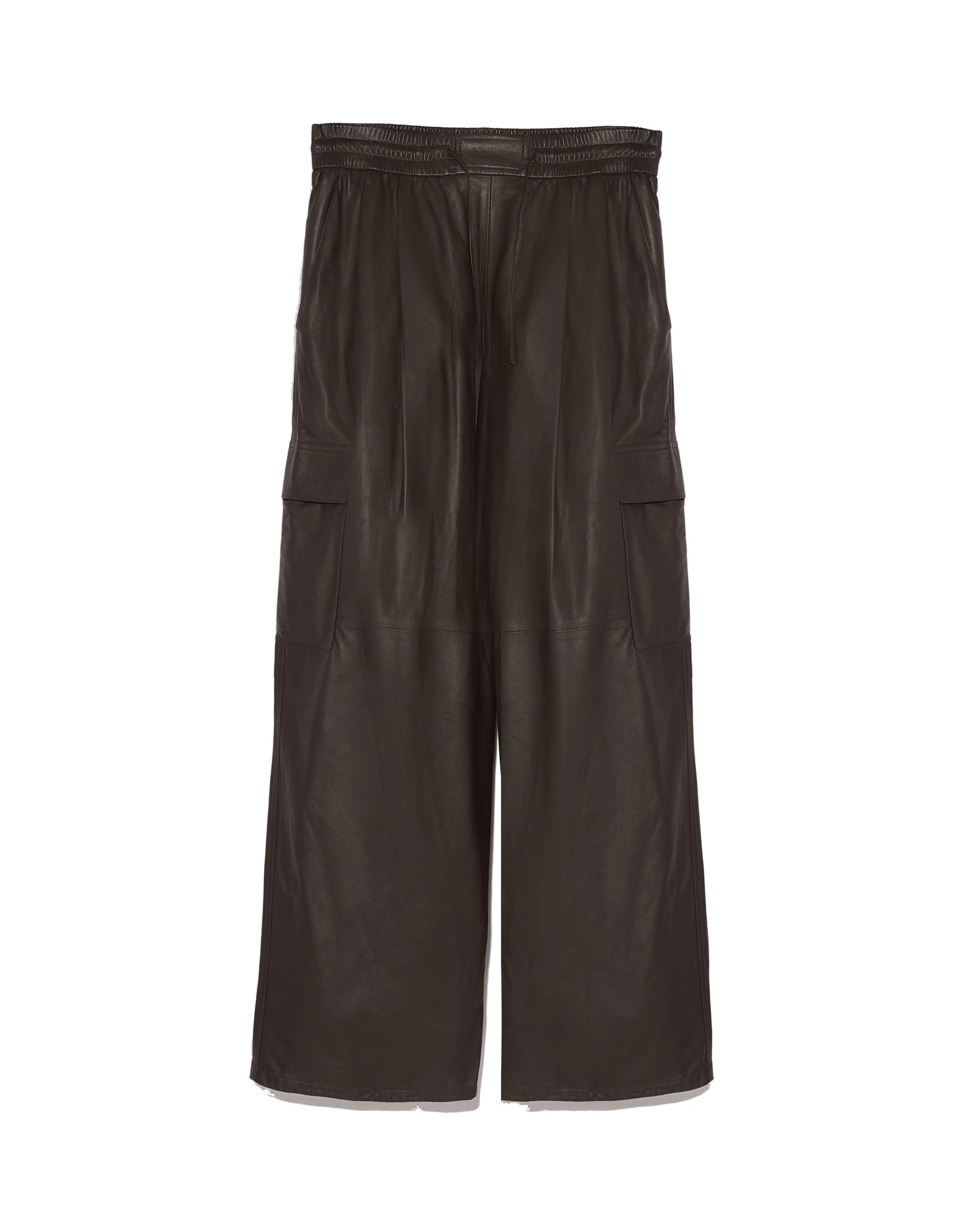 Yves Salomon Wide-Leg Trousers in Thin Lambskin Leather in Brown Yves Salomon Wide-Leg Trousers in Thin Lambskin Leather in Brown | Women | Luxury Shoes