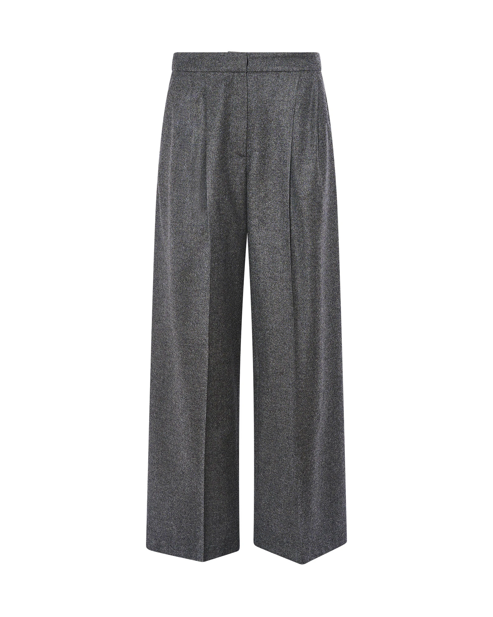 Yves Salomon Wool and Cashmere Pleated Wide Trousers in Grey Yves Salomon Wool and Cashmere Pleated Wide Trousers in Grey | Wide leg pants | Luxury Shoes