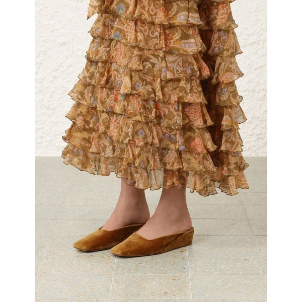 Zimmermann Atelier Mule 35 in Yellow | Mules | Luxury Shoes , view 2
