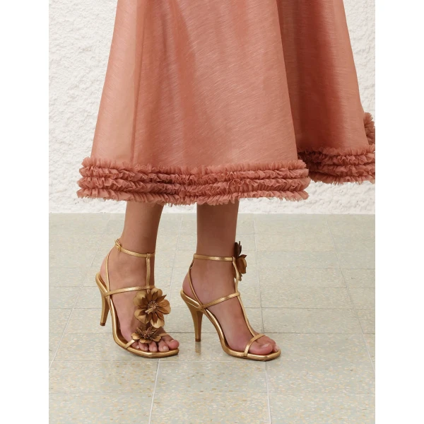 Zimmermann Belara Sandal 85 in Gold, view 2