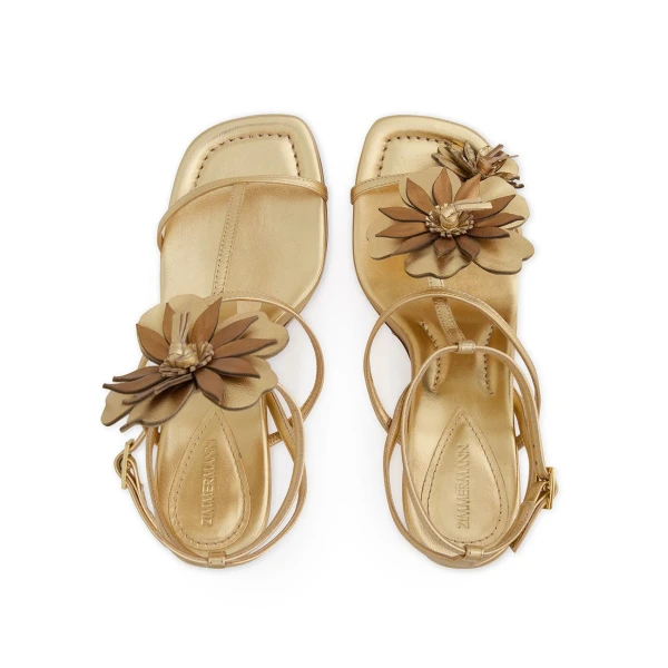 Zimmermann Belara Sandal 85 in Gold, view 4