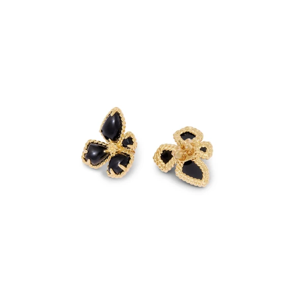 Zimmermann Bloom Large Studs in Black | Earrings | Luxury Shoes , view 3