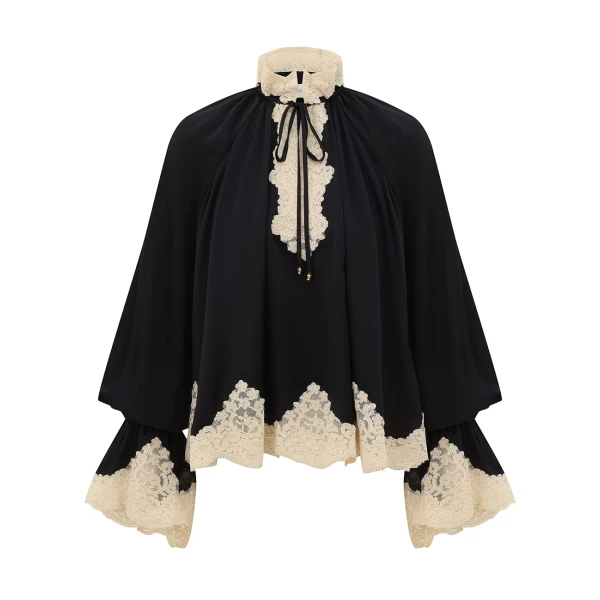 Clash Billow Lace Blouse