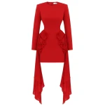 Zimmermann Clash Bow Mini Dress in Red | Mini Dresses | Luxury Shoes 