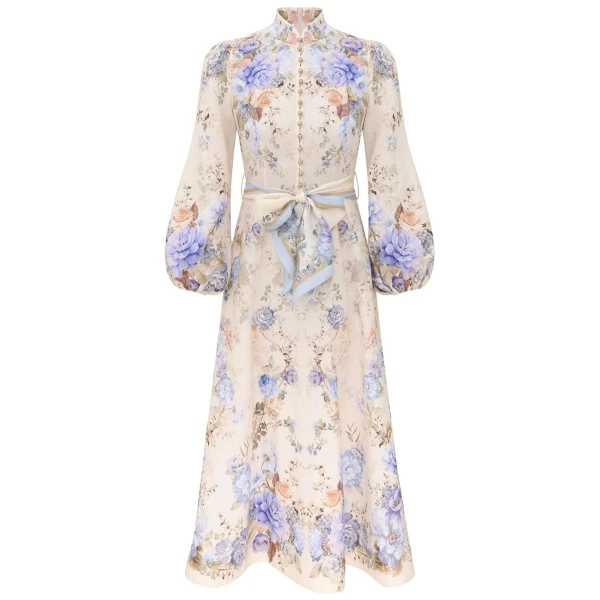 Zimmermann Clash Button Midi Dress