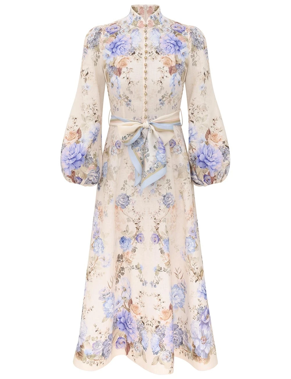Zimmermann Clash Button Midi Dress | Ready to Wear Collection Luxury Shoes Zimmermann Clash Button Midi Dress
