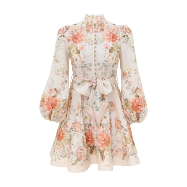 Clash Button Mini Dress