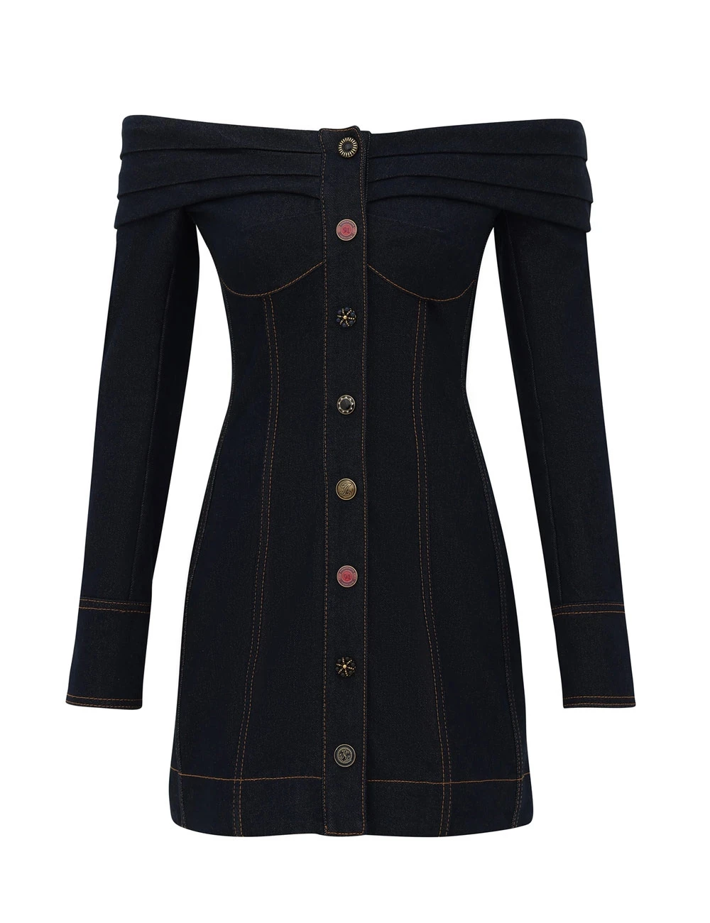 Zimmermann Clash Denim Boatneck Dress in Blue Zimmermann Clash Denim Boatneck Dress in Blue | Mini Dresses | Luxury Shoes