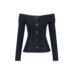 Zimmermann Clash Denim Boatneck Top in Blue | Tops | Luxury Shoes 
