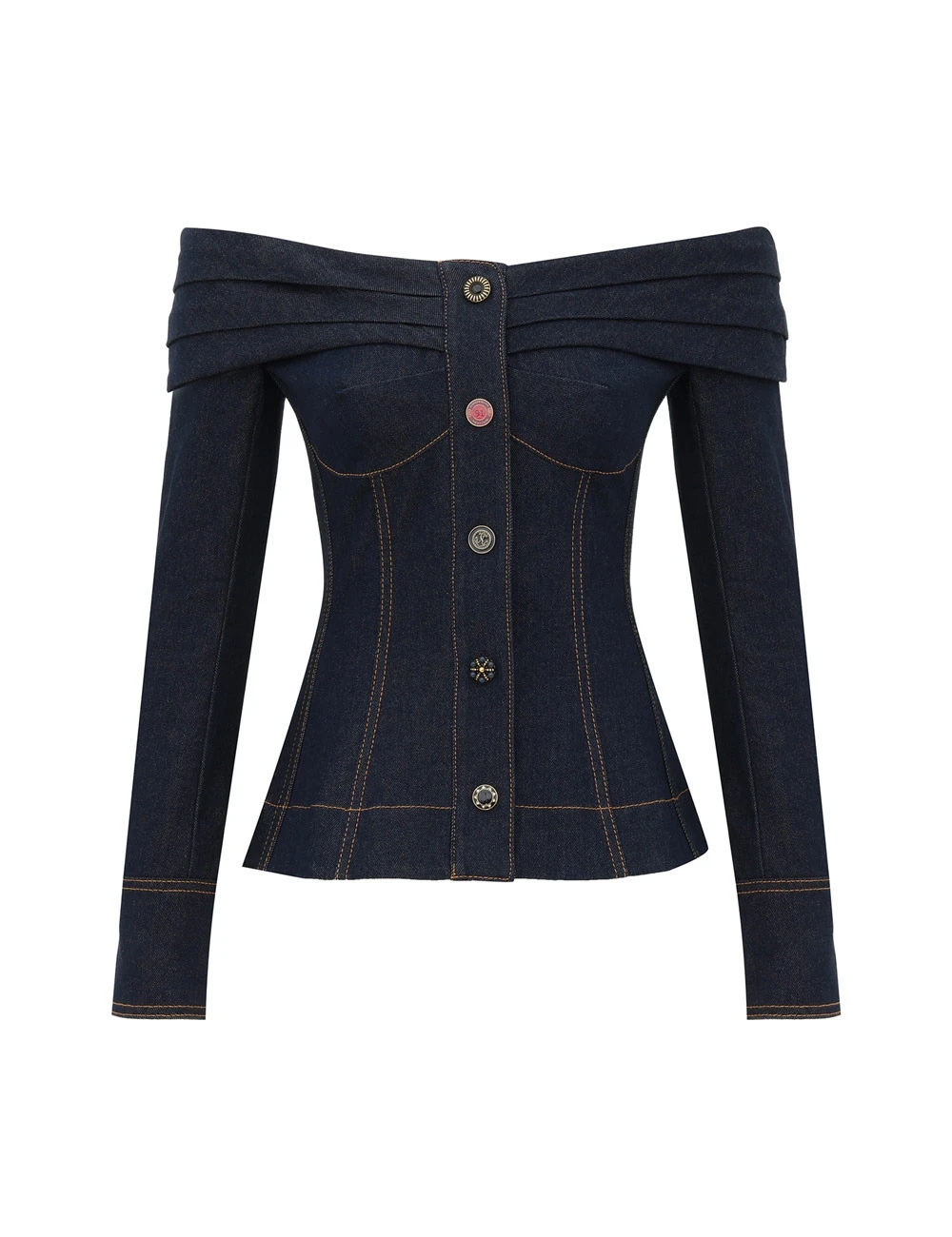 Zimmermann Clash Denim Boatneck Top in Blue Zimmermann Clash Denim Boatneck Top in Blue | Tops | Luxury Shoes