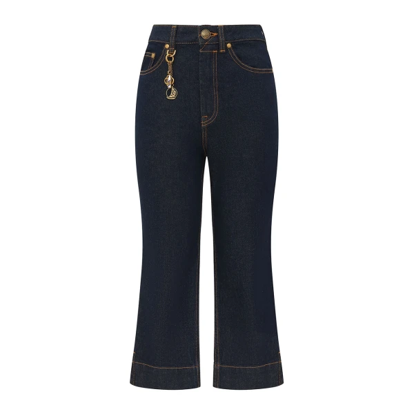 Zimmermann Clash Denim Capri Pant